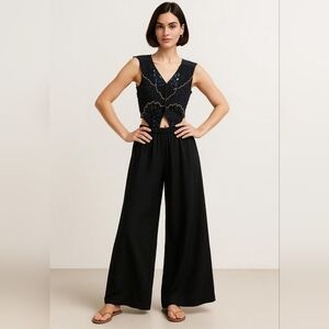 Vintage Beaded Butterfly Top